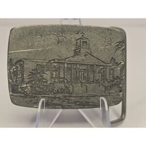 Vintage Old Saybrook Pewter Belt Buckle 2"